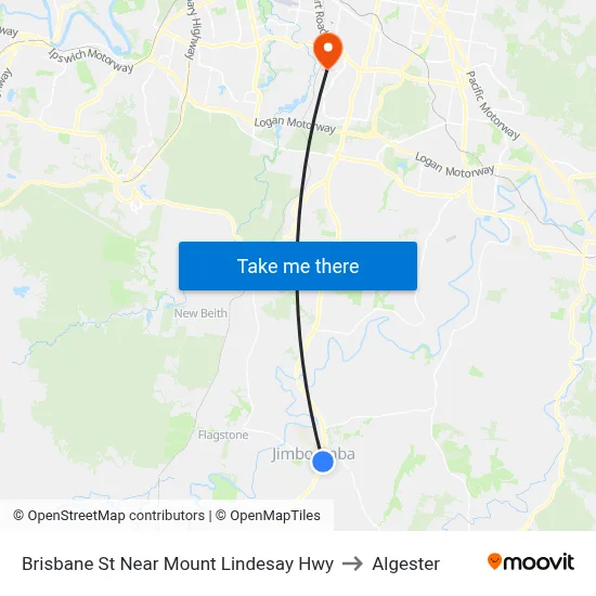 Brisbane St Near Mount Lindesay Hwy to Algester map