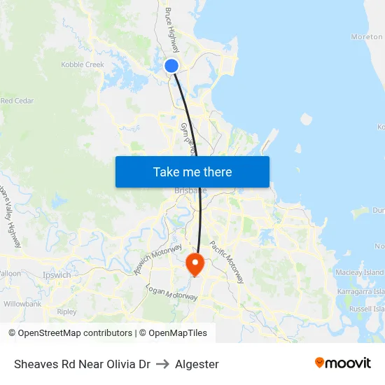 Sheaves Rd Near Olivia Dr to Algester map