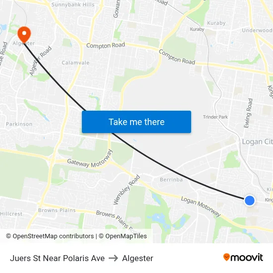 Juers St Near Polaris Ave to Algester map