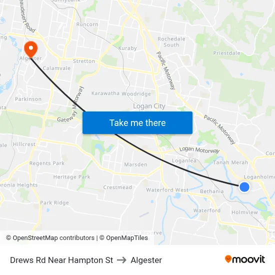 Drews Rd Near Hampton St to Algester map