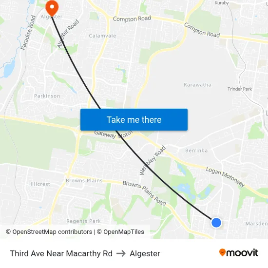 Third Ave Near Macarthy Rd to Algester map