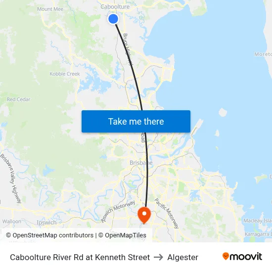 Caboolture River Rd at Kenneth Street to Algester map
