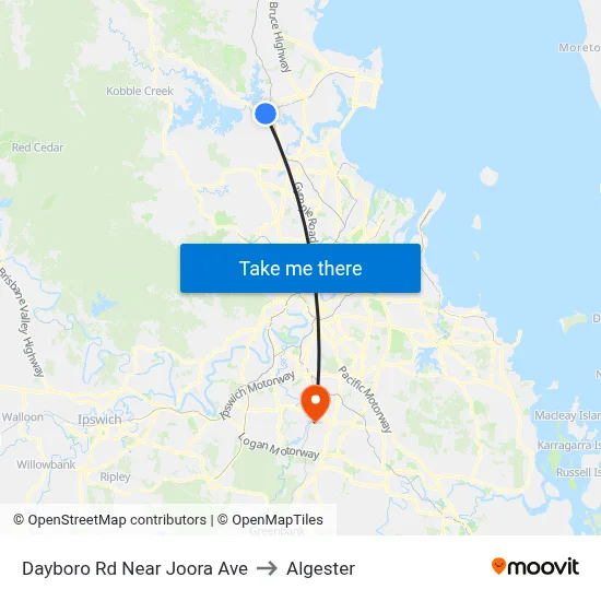 Dayboro Rd Near Joora Ave to Algester map