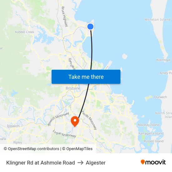 Klingner Rd at Ashmole Road to Algester map