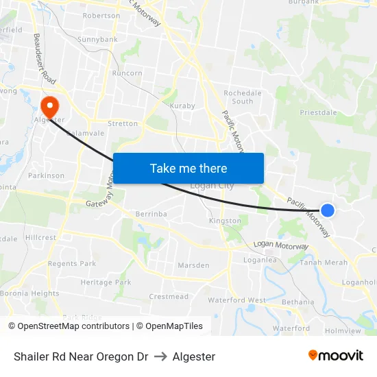 Shailer Rd Near Oregon Dr to Algester map