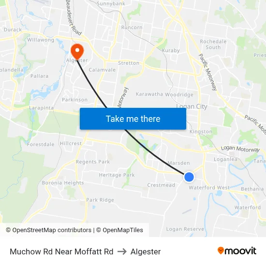 Muchow Rd Near Moffatt Rd to Algester map