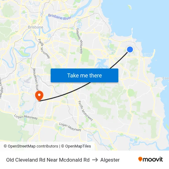 Old Cleveland Rd Near Mcdonald Rd to Algester map