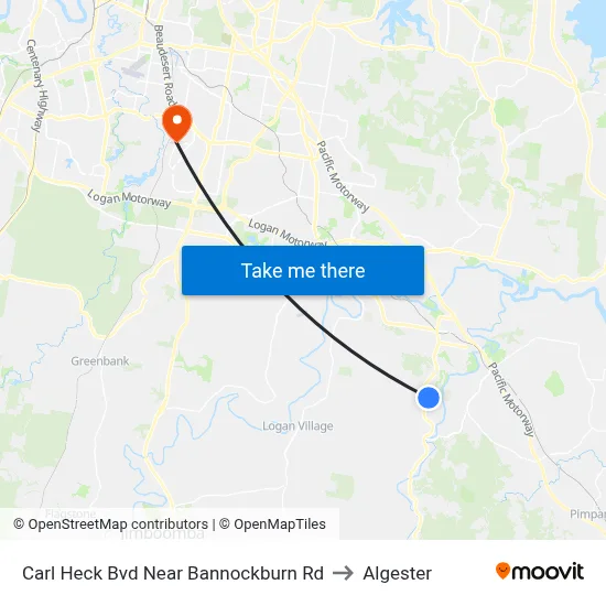 Carl Heck Bvd Near Bannockburn Rd to Algester map