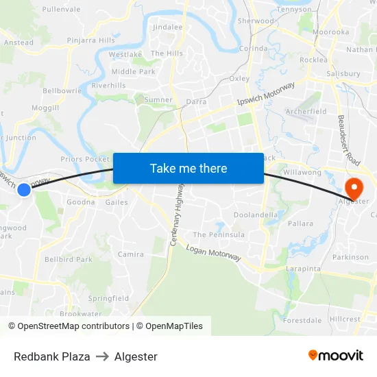 Redbank Plaza to Algester map