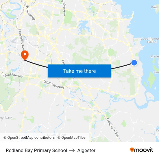 Redland Bay Primary School to Algester map