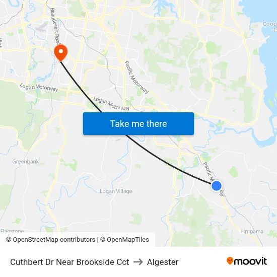 Cuthbert Dr Near Brookside Cct to Algester map