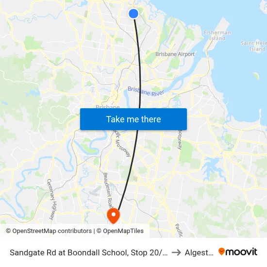 Sandgate Rd at Boondall School, Stop 20/21 to Algester map
