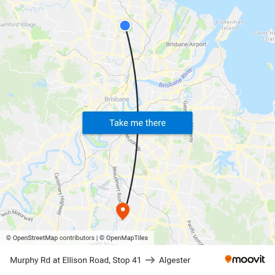 Murphy Rd at Ellison Road, Stop 41 to Algester map
