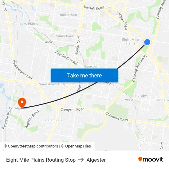 Eight Mile Plains Routing Stop to Algester map