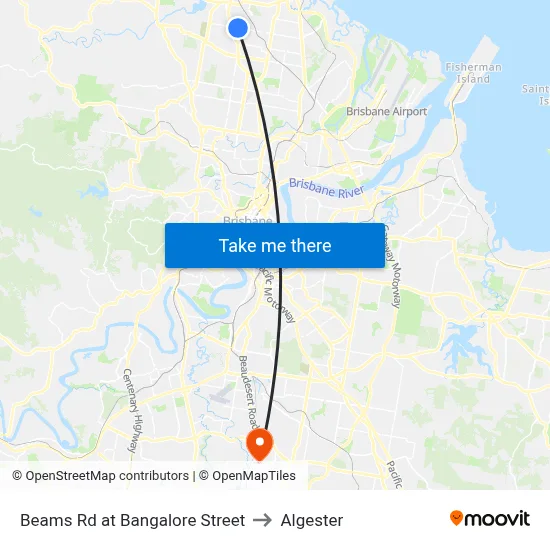 Beams Rd at Bangalore Street to Algester map