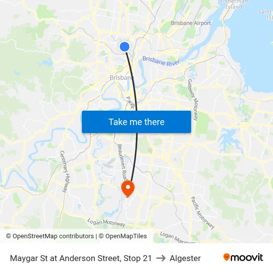 Maygar St at Anderson Street, Stop 21 to Algester map