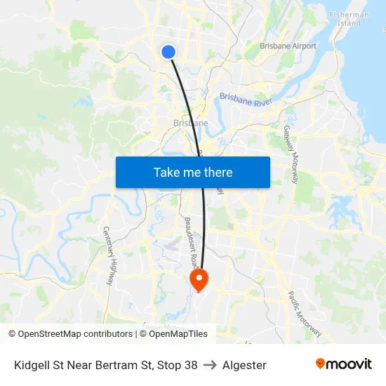 Kidgell St Near Bertram St, Stop 38 to Algester map