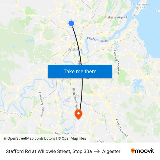 Stafford Rd at Willowie Street, Stop 30a to Algester map