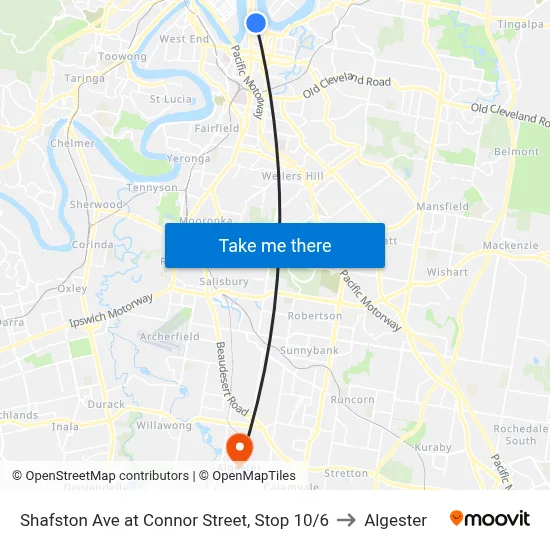Shafston Ave at Connor Street, Stop 10/6 to Algester map