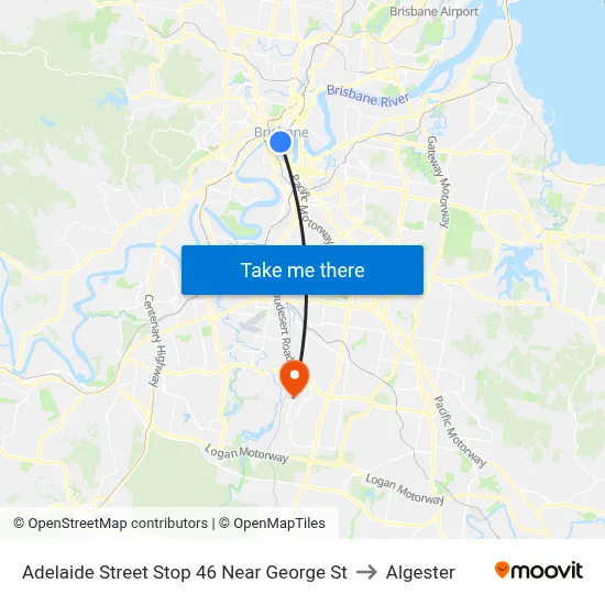Adelaide Street Stop 46 Near George St to Algester map