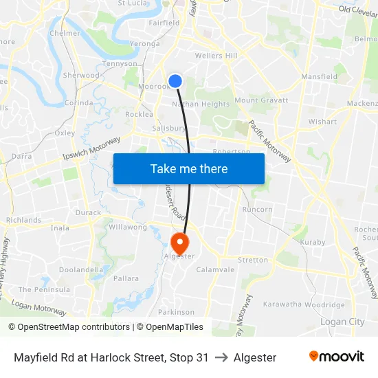 Mayfield Rd at Harlock Street, Stop 31 to Algester map
