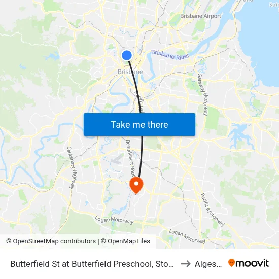 Butterfield St at Butterfield Preschool, Stop 11a to Algester map