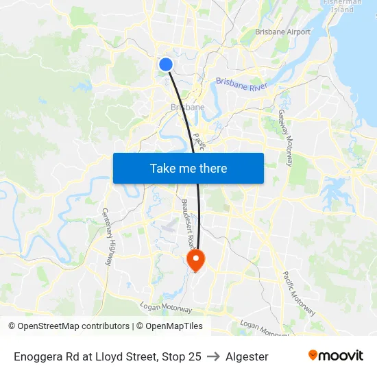 Enoggera Rd at Lloyd Street, Stop 25 to Algester map