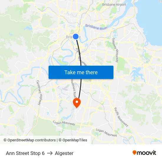 Ann Street Stop 6 to Algester map