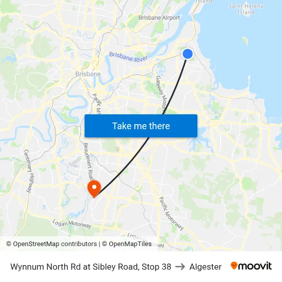 Wynnum North Rd at Sibley Road, Stop 38 to Algester map