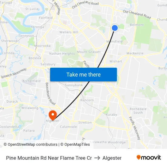 Pine Mountain Rd Near Flame Tree Cr to Algester map