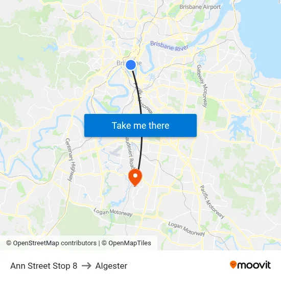 Ann Street Stop 8 to Algester map