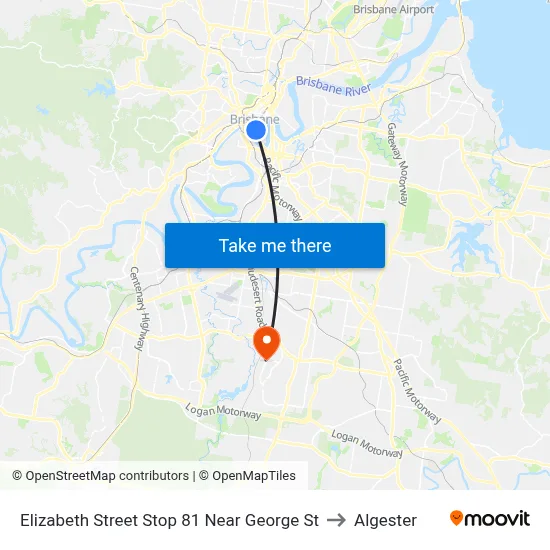 Elizabeth Street Stop 81 Near George St to Algester map