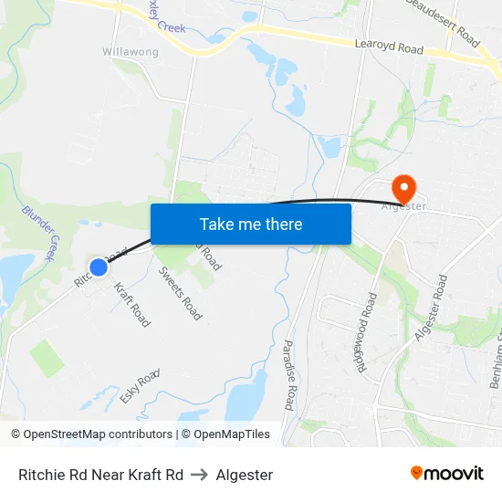 Ritchie Rd Near Kraft Rd to Algester map