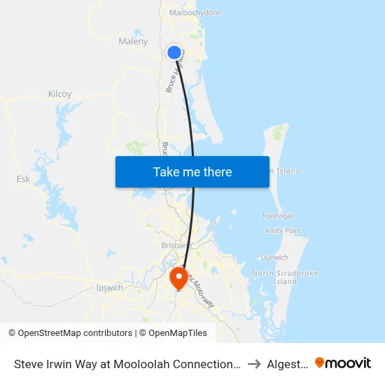 Steve Irwin Way at Mooloolah Connection Rd to Algester map