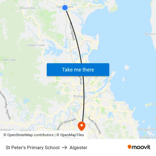 St Peter's Primary School to Algester map