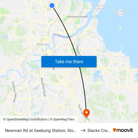 Newman Rd at Geebung Station, Stop 51 to Slacks Creek map