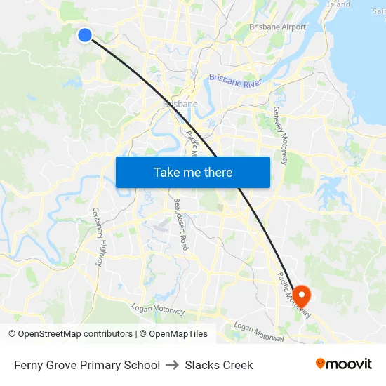 Ferny Grove Primary School to Slacks Creek map