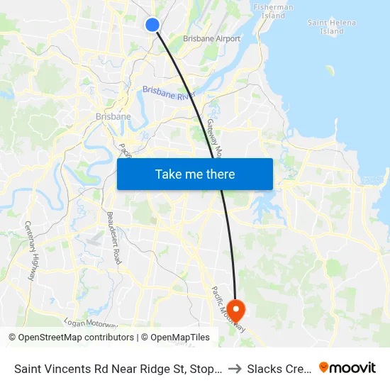 Saint Vincents Rd Near Ridge St, Stop 19 to Slacks Creek map