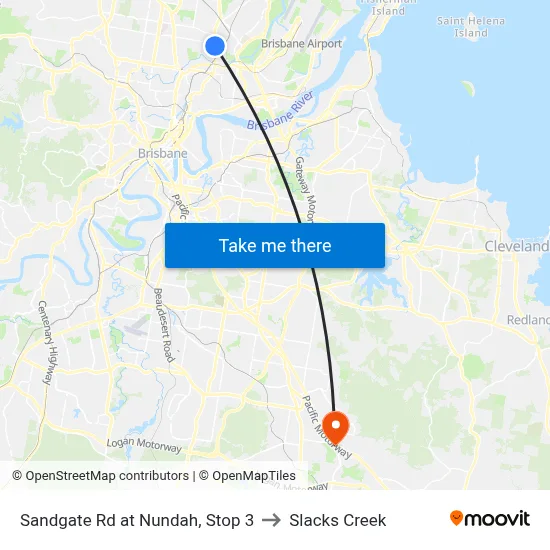 Sandgate Rd at Nundah, Stop 3 to Slacks Creek map