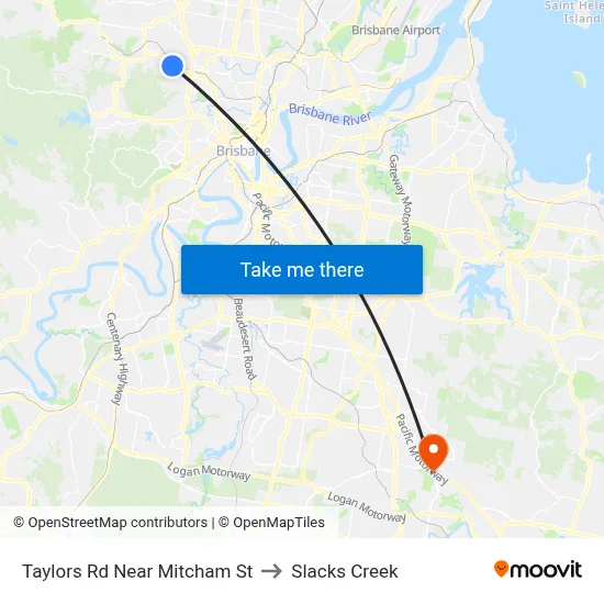 Taylors Rd Near Mitcham St to Slacks Creek map