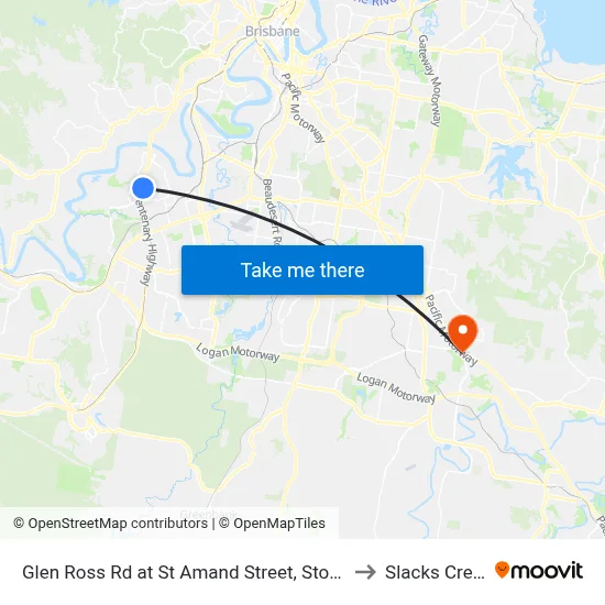 Glen Ross Rd at St Amand Street, Stop 53 to Slacks Creek map