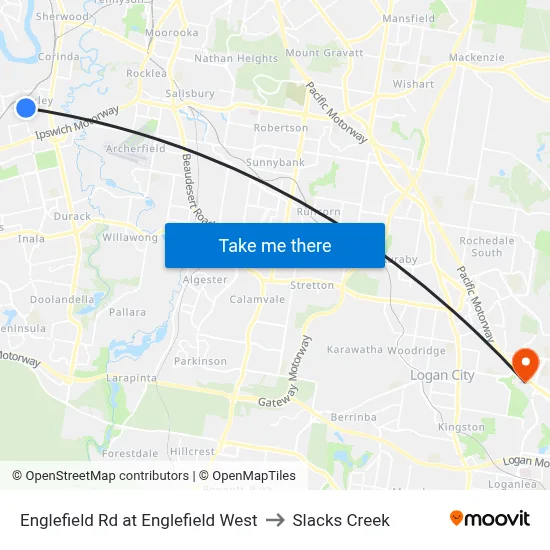 Englefield Rd at Englefield West to Slacks Creek map