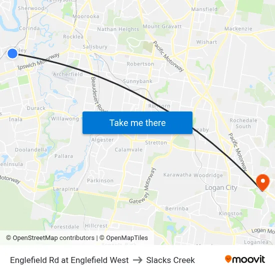Englefield Rd at Englefield West to Slacks Creek map