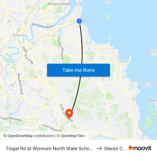Tingal Rd at Wynnum North State School, Stop 10/5 to Slacks Creek map