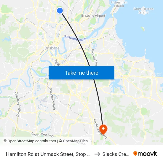 Hamilton Rd at Unmack Street, Stop 50 to Slacks Creek map