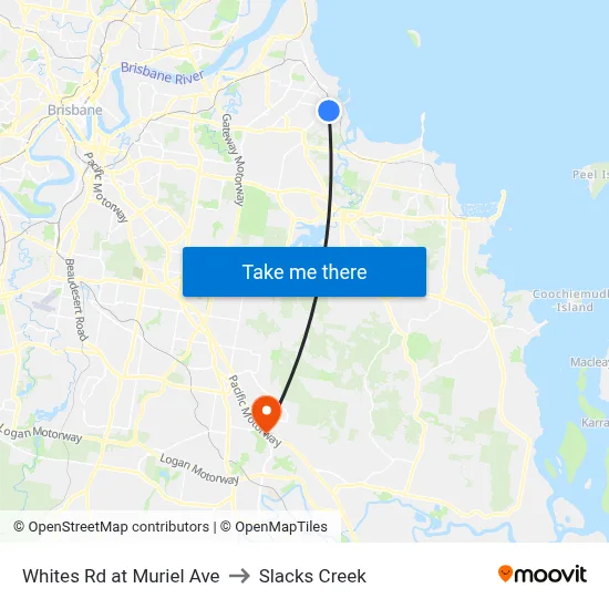 Whites Rd at Muriel Ave to Slacks Creek map