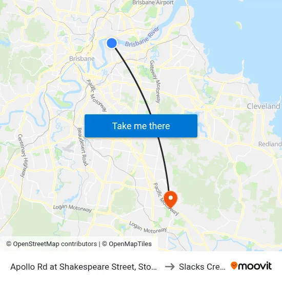 Apollo Rd at Shakespeare Street, Stop 39 to Slacks Creek map