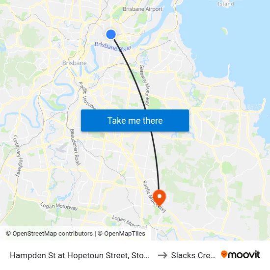 Hampden St at Hopetoun Street, Stop 30 to Slacks Creek map