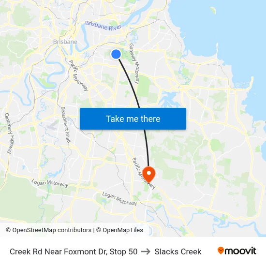 Creek Rd Near Foxmont Dr, Stop 50 to Slacks Creek map