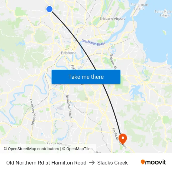 Old Northern Rd at Hamilton Road to Slacks Creek map